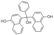 4-ヒドロキシ-α-(4-ヒドロキシナフタレン-1-イル)-α-フェニル-1-ナフタレンメタノール 化学構造式