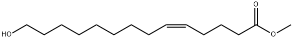 (Z)-14-ヒドロキシ-5-テトラデセン酸メチル 化学構造式