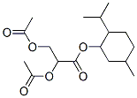 2,3-Bis(acetyloxy)propanoic acid 5-methyl-2-isopropylcyclohexyl ester 结构式