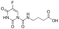 1-(3-カルボキシプロピルカルバモイル)-5-フルオロウラシル 化学構造式