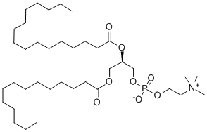 1-myristoyl-2-palmitoyl-sn-glycero-3-phosphocholine Struktur