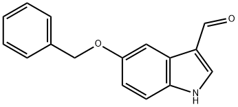 5-(ベンジルオキシ)-1H-インドール-3-カルボアルデヒド 化学構造式