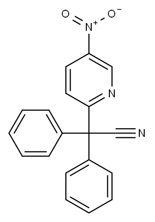 (5-NITROPYRIDIN-2-YL)DIPHENYLACETONITRILE 结构式