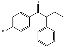 1-(4-ヒドロキシフェニル)-2-フェニル-1-ブタノン 化学構造式