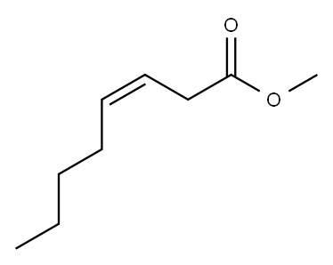 (Z)-3-オクテン酸メチル 化学構造式