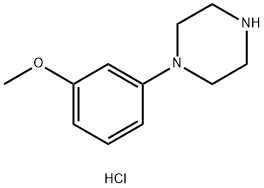 1-(3-甲氧基苯基)哌嗪盐酸盐, 6968-76-9, 结构式
