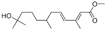 (2E,4E)-11-Hydroxy-3,7,11-trimethyl-2,4-dodecadienoic acid methyl ester Struktur