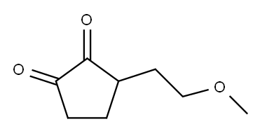 3-(2-Methoxyethyl)cyclopentane-1,2-dione 结构式