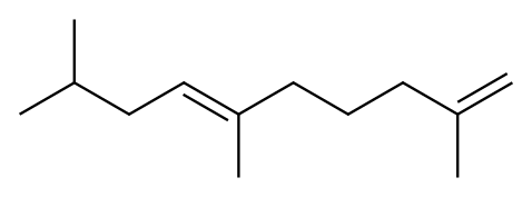 (6E)-2,6,9-Trimethyl-1,6-decadiene 结构式