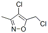 Isoxazole, 4-chloro-5-(chloromethyl)-3-methyl- (9CI) Structure