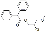 (2-chloro-3-methoxy-propyl) 2,2-diphenylacetate Struktur