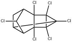 1,1a,4,5,5a,6-ヘキサクロロオクタヒドロ-1,3,5-メテノ-1H-シクロプロパ[a]ペンタレン 化学構造式