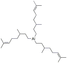 tris(3,7-dimethyloct-6-enyl)aluminium Struktur