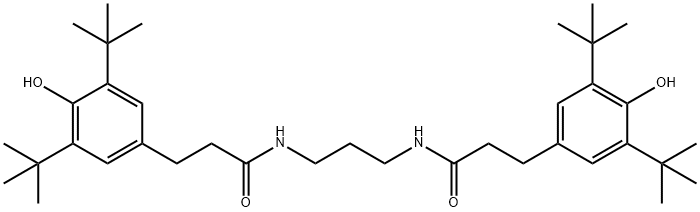 N,N'-Propane-1,3-diylbis[3-(3,5-di-tert-butyl-4-hydroxyphenyl)propionamide] Struktur