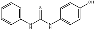 N-(4-ヒドロキシフェニル)-N'-フェニルチオ尿素 化学構造式