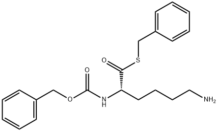 benzyl N-[(1S)-5-amino-1-benzylsulfanylcarbonyl-pentyl]carbamate 结构式