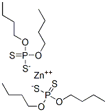 zinc O,O,O',O'-tetrabutyl bis(phosphorodithioate)  Struktur