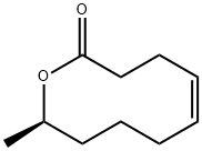 (Z)-9-ヒドロキシ-4-デセン酸ラクトン 化学構造式