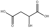 Mercaptosuccinic acid Struktur