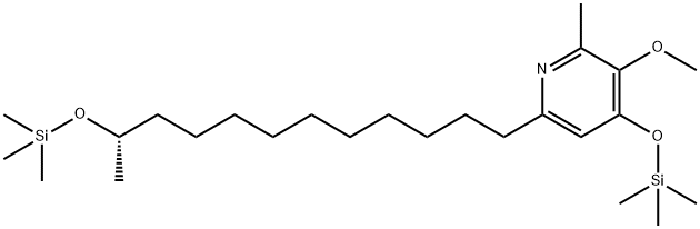 3-Methoxy-2-methyl-4-trimethylsilyloxy-6-[11-(trimethylsilyloxy)undecyl]pyridine Struktur
