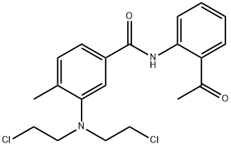 2'-Acetyl-3-[bis(2-chloroethyl)amino]-4-methylbenzanilide Struktur