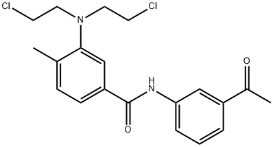 3'-Acetyl-3-[bis(2-chloroethyl)amino]-4-methylbenzanilide Struktur