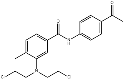 4'-Acetyl-3-[bis(2-chloroethyl)amino]-4-methylbenzanilide Struktur