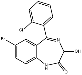 3-ヒドロキシフェナゼパム 化学構造式