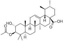 3-乙酰氧基科罗索酸, 700370-58-7, 结构式