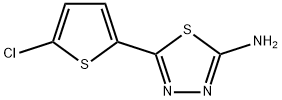 5-(5-氯噻吩-2-基)-1,3,4-噻二唑-2-胺 结构式