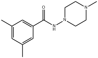 Benzamide, 3,5-dimethyl-N-(4-methyl-1-piperazinyl)- (9CI) Structure