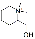 2-hydroxymethyl-N,N-dimethylpiperidinium 结构式