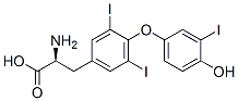 (2S)-2-amino-3-[4-(4-hydroxy-3-iodo-phenoxy)-3,5-diiodo-phenyl]propanoic acid 结构式