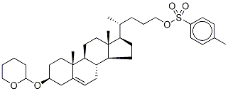 (3β)-Cholest-5-ene-3,24-diol 24-Methylbenzenesulfonate 3-O-Tetrahydropyranyl Ether Structure