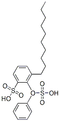 Benzenesulfonic acid, decyl(sulfophenoxy)- Struktur