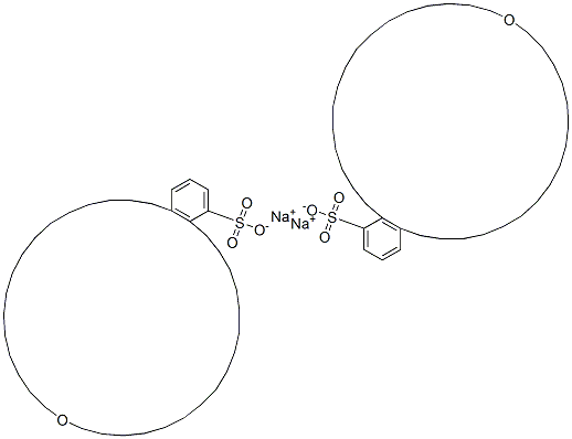 Benzenesulfonic acid, oxybishexadecyl-, disodium salt Struktur