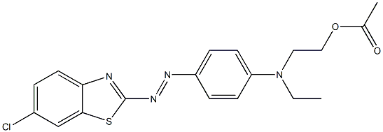 2-[[4-[(6-chlorobenzothiazol-2-yl)azo]phenyl]ethylamino]ethyl acetate Struktur