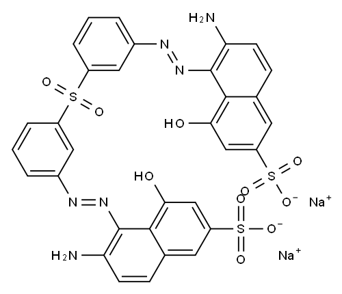 disodium 5,5'-[sulphonylbis(3,1-phenyleneazo)]bis[6-amino-4-hydroxynaphthalene-2-sulphonate] 结构式