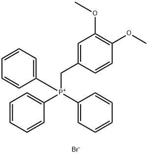 (3,4-二甲氧基苄基)三苯基溴化膦 结构式