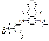 sodium [[9,10-dihydro-4-(isopropylamino)-9,10-dioxo-1-anthryl]amino]methoxytoluenesulphonate 结构式