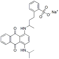 sodium [3-[[9,10-dihydro-4-(isopropylamino)-9,10-dioxo-1-anthryl]amino]butyl]benzenesulphonate  Struktur