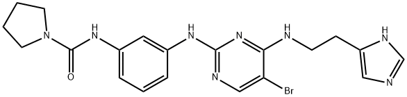 N-[3-[[5-ブロモ-4-[[2-(1H-イミダゾール-4-イル)エチル]アミノ]ピリミジン-2-イル]アミノ]フェニル]-1-ピロリジンカルボアミド