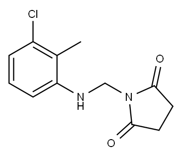 N-(2-メチル-3-クロロアニリノメチル)スクシンイミド 化学構造式