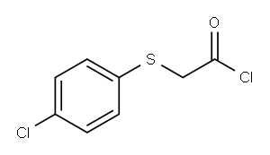 2-[(4-クロロフェニル)スルファニル]アセチルクロリド 化学構造式