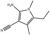 1H-Pyrrole-3-carbonitrile,  2-amino-5-ethyl-1,4-dimethyl- 结构式