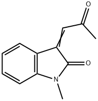 1,3-Dihydro-1-methyl-3-(2-oxopropylidene)-2H-Indol-2-one, 70351-51-8, 结构式
