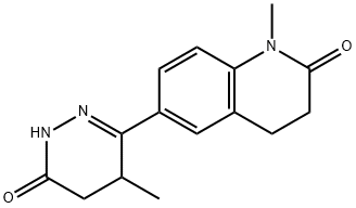 3,4-ジヒドロ-1-メチル-6-[(1,4,5,6-テトラヒドロ-4-メチル-6-オキソピリダジン)-3-イル]キノリン-2(1H)-オン 化学構造式
