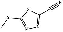 1,3,4-Thiadiazole-2-carbonitrile,  5-(methylthio)- Structure