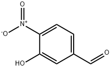 3-ヒドロキシ-4-ニトロベンズアルデヒド 化学構造式