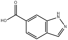 1H-吲唑-6-羧酸 结构式